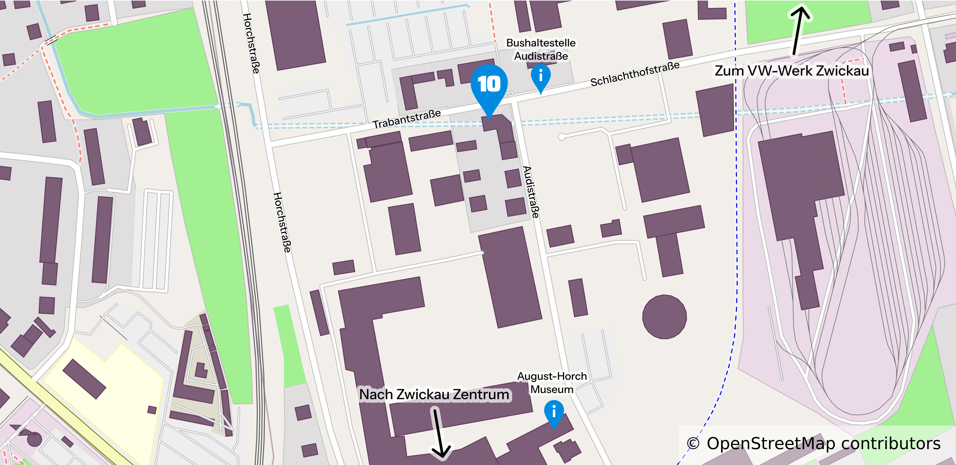 Karte von Zwickau Karte von Zwickau